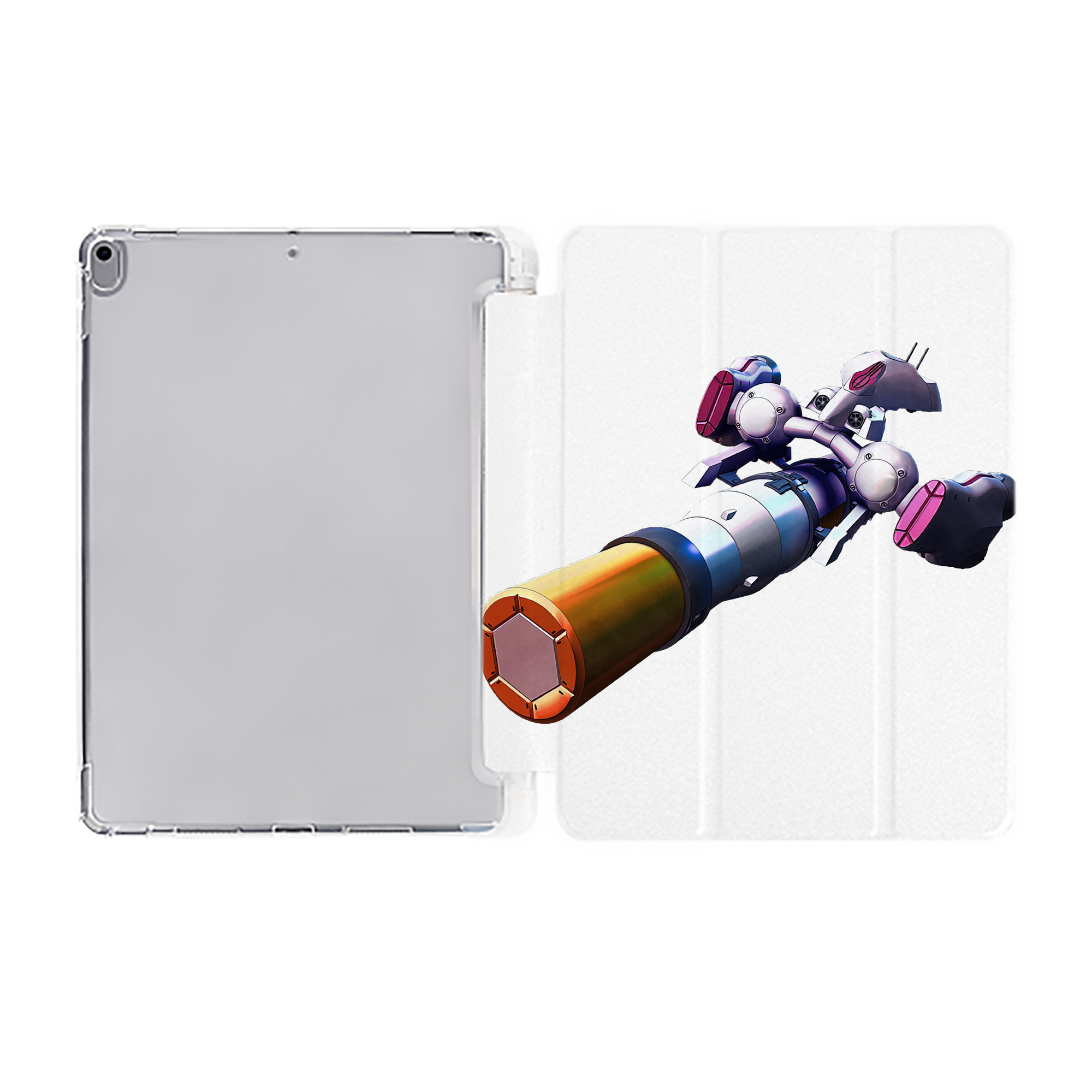 （画像用） 機動戦士ガンダム Mobile Suit Gundam IPad ケース ペン収納付き 三つ折りスタンド PUレザー×シリコン 対応機種9.5/10.5/10.9インチ